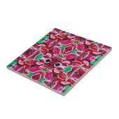 Red Bird Lily Tile Fliese (Seite)