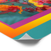 Red Bird of Paradise Poster (Ecke)