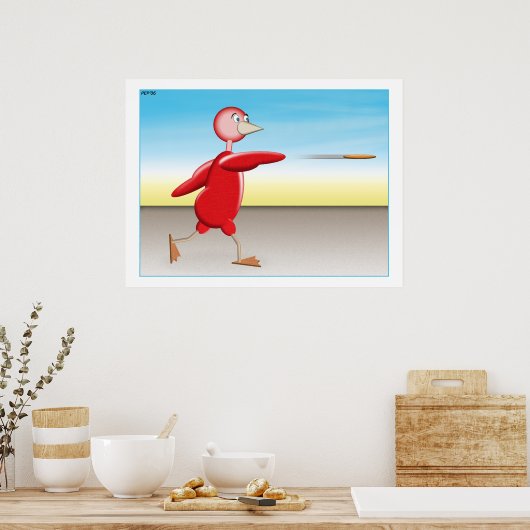 Red Bird Poster (Küche)
