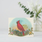 Red Bird Postkarte (Stehend Vorderseite)
