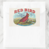Red Bird Rechteckiger Aufkleber (Tasche)