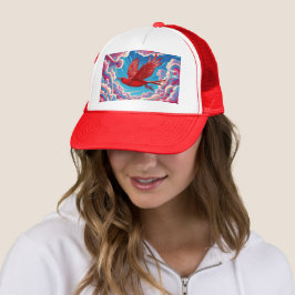 Red Bird Trucker Hat Truckerkappe