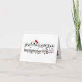 Red Bird und Musiknote Card Karte (Vorderseite)