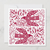 Red Bird Weihnachten Mitteilungskarte (Vorderseite)