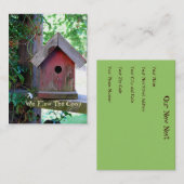 Red Birdhouse New Address Business Card Visitenkarte (Vorne/Hinten)
