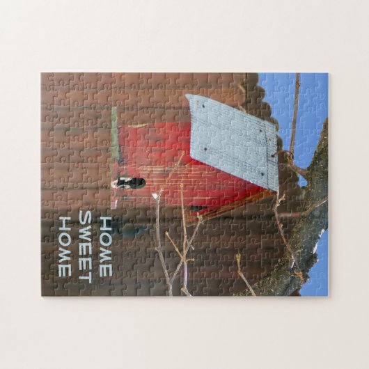 Red Birdhouse Puzzle (Horizontal)