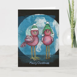 Red Birds Weihnachtskarte Feiertagskarte