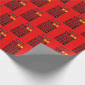 Red Birthday Calculator Geschenkpapier (Ecke)