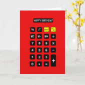 Red Birthday Calculator Karte (Gelbe Blume)