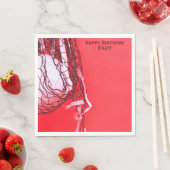 Red Birthday Net & Volleyball Serviette (Beispiel)