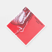 Red Birthday Net & Volleyball Serviette (Ecke)