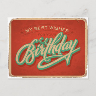 Red Birthday Postkarte