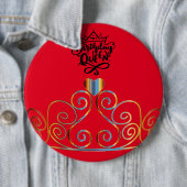 Red Birthday Queen Button (Beispiel)