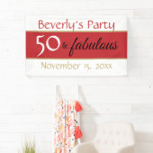 Red Black 50 und Fabulous Typografie 50. Geburtsta Banner (Insitu)