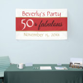 Red Black 50 und Fabulous Typografie 50. Geburtsta Banner (Messeveranstaltung)