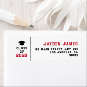 Red Black Abschluss Class 2023 Rücksendeadresse (Insitu)