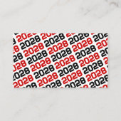 Red & Black Abschluss Mini Abschluss lädt ein Visitenkarte (Rückseite)