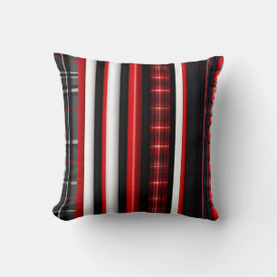 Red Black Abstrakte Karierte TrendCollection Kissen