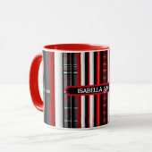 Red Black Abstrakte Karierte TrendCollection Tasse (Vorderseite Links)