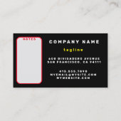 Red Black Abstrakte Karierte TrendCollection Visitenkarte (Rückseite)