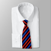 Red, Black and Blue Stripes Neck Krawatte (Gebunden)
