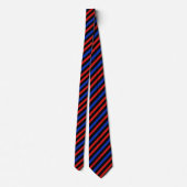 Red, Black and Blue Stripes Neck Krawatte (Rückseite)