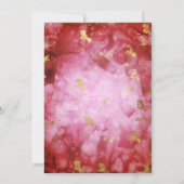 Red Black and Gold Agate Crystals Wedding Einladung (Rückseite)