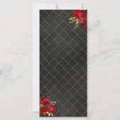 Red Black and Gold Birthday Dinner Menu (Rückseite)