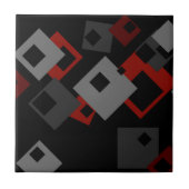 Red Black and Gray Geometric Fliese (Vorderseite)