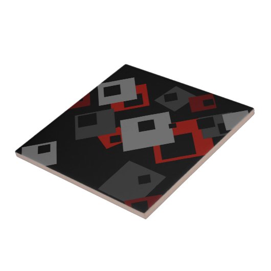 Red Black and Gray Geometric Fliese (Seite)