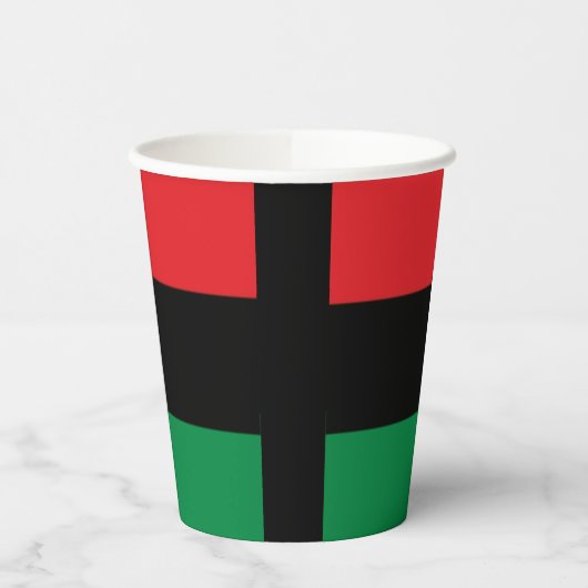 Red Black and Green Paper Cups Pappbecher (Links)