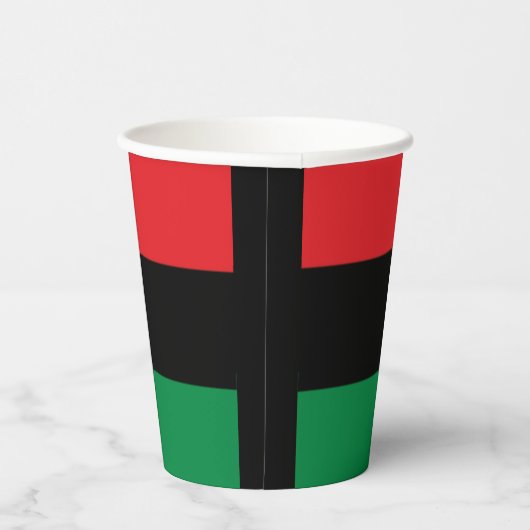 Red Black and Green Paper Cups Pappbecher (Rechts)