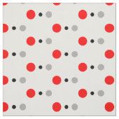 Red Black and Grey Polka Dot Fabric Stoff (Muster)