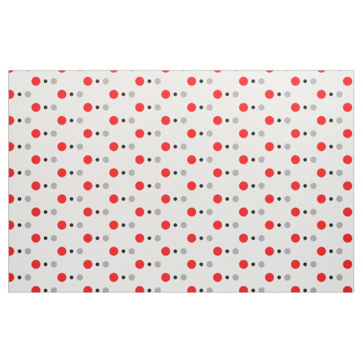 Red Black and Grey Polka Dot Fabric Stoff (Fat Quarter (45,7 x 55,9 cm))