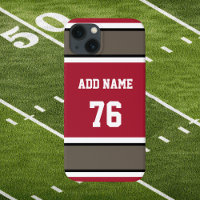 Red Black and Pewter Sports Strip