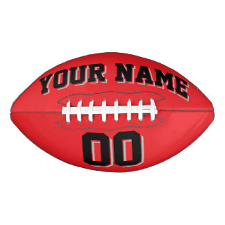 RED BLACK AND SILVER GRAU Custom Football