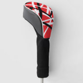 red, black, and white graphic golf headcover (angewinkelt)