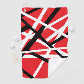 red, black, and white graphic golfhandtuch (Insitu)