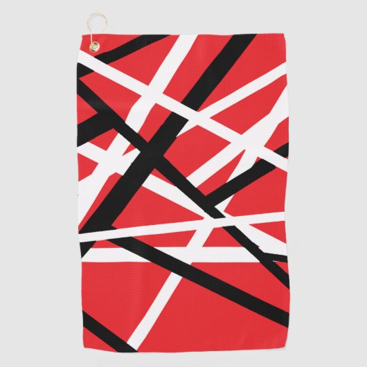 red, black, and white graphic golfhandtuch (Vorderseite)