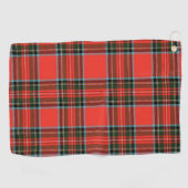 Red Black and White Plaid Pattern Golfhandtuch (Horizontal)