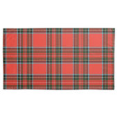 Red Black and White Plaid Pattern Style Kissenbezug (Vorderseite-Links)