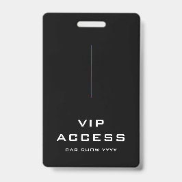 Red Black and White VIP Access ID Abzeichen Ausweis