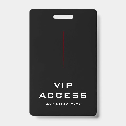 Red Black and White VIP Access ID Abzeichen Ausweis (Vorderseite)