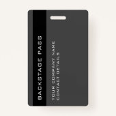 Red Black and White VIP Access ID Abzeichen Ausweis (Rückseite)