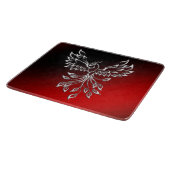 Red Black Ashes und Phoenix Glass Schneidebrett (Ecke)