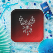 Red Black Ashes und Phoenix Pappteller (Party)