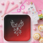 Red Black Ashes und Phoenix Pappteller (Party)