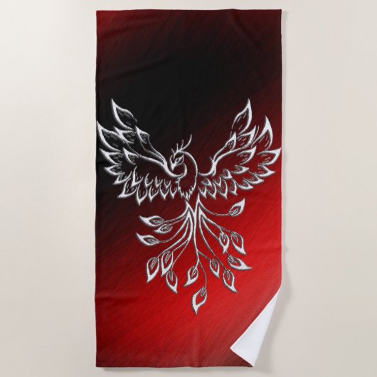 Red Black Ashes und Phoenix Strandtuch (Vorderseite)