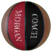 RED Black Ätzing Custom COACH NAME Basketball (Vertikal)