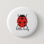 Red & Black Baby Ladybug Niedlich Red Ladybug Inse Button (Vorderseite)